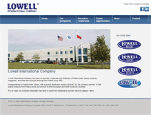 Tablet Screenshot of lowellinternational.com
